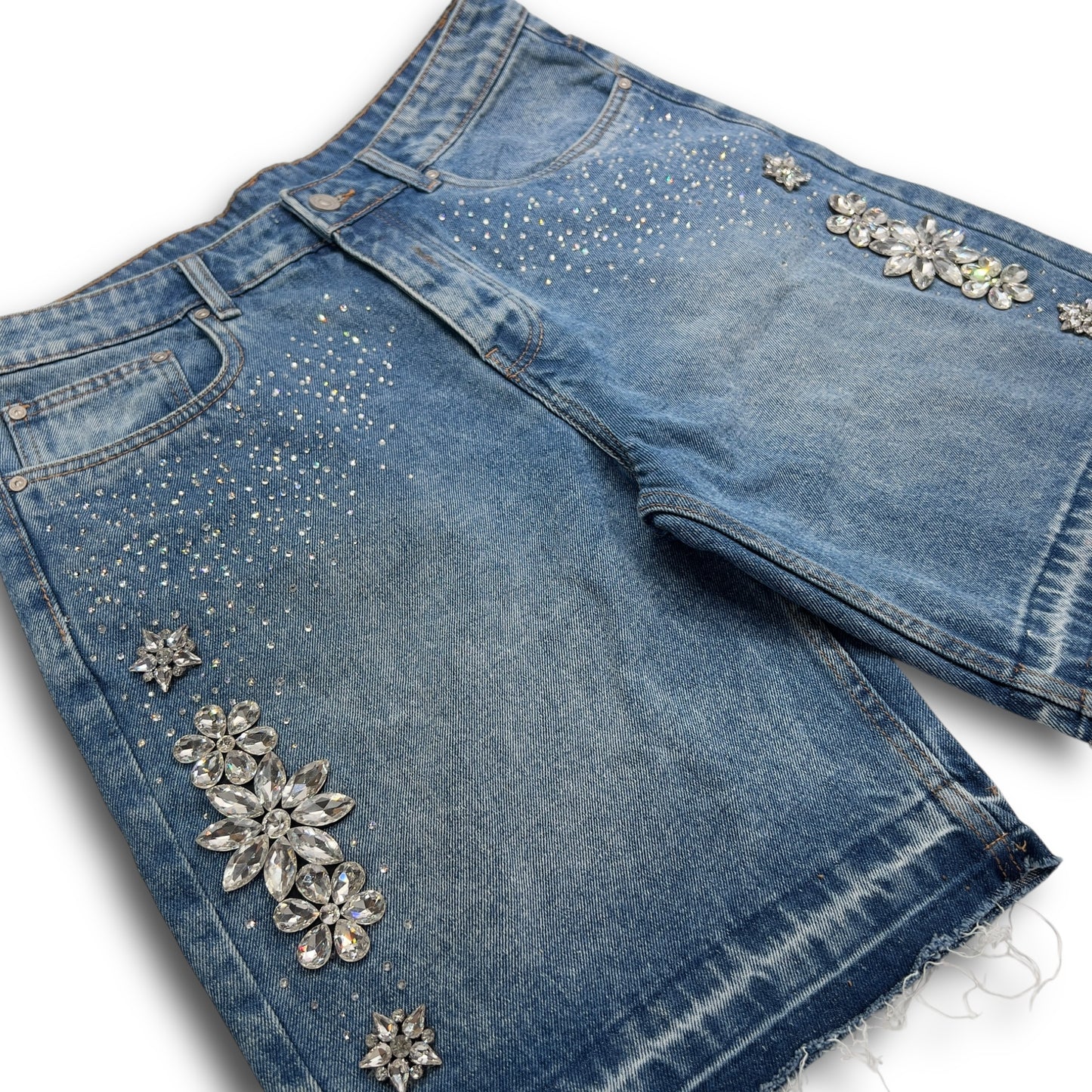 Rhinestone Denim Shorts