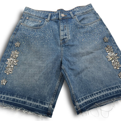 Rhinestone Denim Shorts