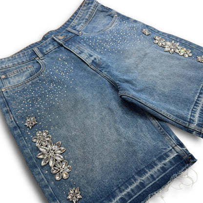 Rhinestone Denim Shorts