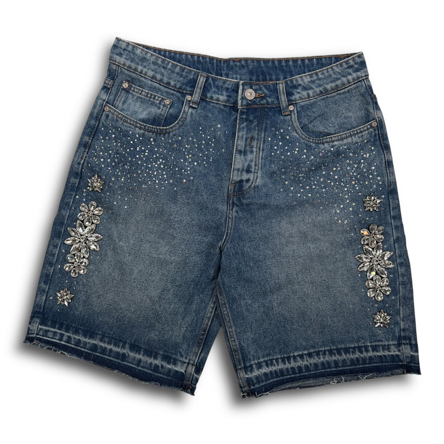 Rhinestone Denim Shorts